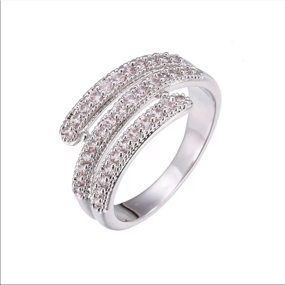 NEW ETERNITY 925 STERLING SILVER DIAMOND BAND RING - Picture 5 of 5